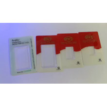 Free design anti-counterfeiting packaging security PVC card gold/ silver coin sleeves